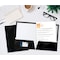 Better Office Products 2 Pocket Glossy Laminated Paper Folders Portfolio Letter Size, Black, 25PK 80181 - alternate 3